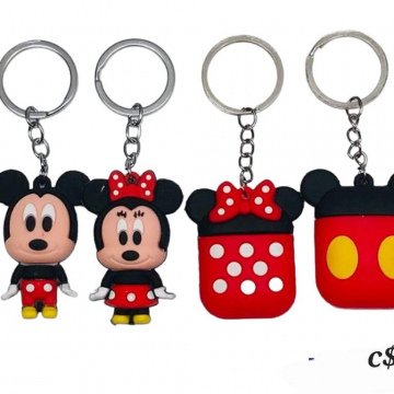 Llaveros de Mickey y Minnie Mouse 
